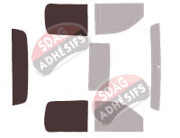 Gabarit vitrage - kit 3/4 arrière - Cadillac Escalade (3) EXT Pick-up 4 portes (2006 - 2014)
