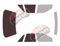Gabarit vitrage - kit 3/4 arrière - Cadillac Seville (4) Berline 4 portes (1992 - 1997)