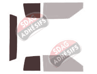 Gabarit vitrage - kit 3/4 arrière - Cadillac Deville (13) Coupé 2 portes (1990 - 1994)