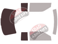 Gabarit vitrage - kit 3/4 arrière - Cadillac Eldorado (11) Coupé 2 portes (1992 - 2002)