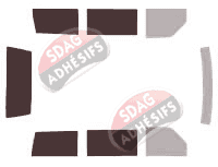 Gabarit vitrage - kit 3/4 arrière - Chevrolet Astro Van Long 5 portes (1985 - 2005)