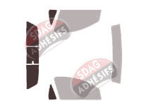 Gabarit vitrage - kit 3/4 arrière - Chevrolet Montana Sport Pick-up 2 portes (1999 - 2008)