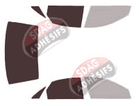 Gabarit vitrage - kit 3/4 arrière - Chevrolet Optra (1) Berline 4 portes (2002 - 2010)