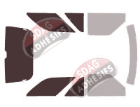 Gabarit vitrage - kit 3/4 arrière - Chevrolet S-10 Blazer (2) 3 portes (1995 - 2005)