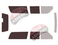 Gabarit vitrage - kit 3/4 arrière - Chevrolet Suburban (9) 5 portes (1992 - 1999)