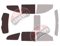 Gabarit vitrage - kit 3/4 arrière - Chevrolet Traverse (2) 5 portes (2009 - 2017)