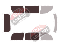 Gabarit vitrage - kit 3/4 arrière - Chevrolet Venture Long 5 portes (1997 - 2005)