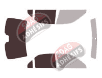 Gabarit vitrage - kit 3/4 arrière - Honda Legend (3) Berline 4 portes (1997 - 2004)