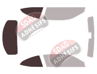 Gabarit vitrage - kit 3/4 arrière - Lexus IS (2) Cabriolet 2 portes (2009 - 2015)