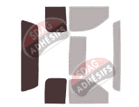Gabarit vitrage - kit 3/4 arrière - Chevrolet Silverado (2) Extended Cab Pick-up 2 portes (2007 - 2013)