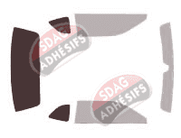 Gabarit vitrage - kit 3/4 arrière - Dodge Challenger Coupé 2 portes (2008 - 2023)