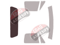 Gabarit vitrage - kit 3/4 arrière - Dodge D & W Pick-up 2 portes (1972 - 1989)
