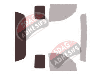 Gabarit vitrage - kit 3/4 arrière - Dodge Dakota (3) Club Cab Pick-up 2 portes (2005 - 2013)