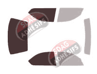 Gabarit vitrage - kit 3/4 arrière - Dodge Neon (1) Berline 4 portes (1995 - 1999)