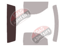 Gabarit vitrage - kit 3/4 arrière - Dodge Ram (4) Simple Cab Pick-up 2 portes (2009 - 2018)