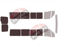 Gabarit vitrage - kit 3/4 arrière - Renault Master (2) Long 4 portes (1997 - 2010) Gabarit vitrage - kit 3/4 arrière - Renault Master (2) Long 4 portes (1997 - 2010)