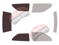Gabarit vitrage - kit 3/4 arrière - Geo Metro (1) 3 portes (1990 - 1994)