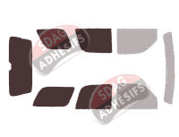Gabarit vitrage - kit 3/4 arrière - Gmc Yukon (2) 5 portes (2000 - 2006)