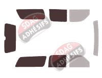 Gabarit vitrage - kit 3/4 arrière - Gmc Yukon (2) XL 5 portes (2000 - 2006)