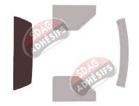 Gabarit vitrage - kit 3/4 arrière - Gmc Sonoma (2) Simple Cab Pick-up 2 portes (1994 - 2004)