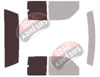 Gabarit vitrage - kit 3/4 arrière - Gmc Sierra (2) Extended Cab Pick-up 2 portes (1999 - 2006)