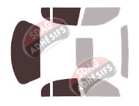 Gabarit vitrage - kit 3/4 arrière - Lincoln Continental (9) Berline 4 portes (1996 - 2002)