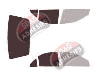 Gabarit vitrage - kit 3/4 arrière - Lincoln LS Berline 4 portes (2000 - 2002)