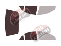 Gabarit vitrage - kit 3/4 arrière - Lincoln LS Berline 4 portes (2003 - 2006)