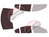 Gabarit vitrage - kit 3/4 arrière - Lincoln MKS Berline 4 portes (2008 - 2016)