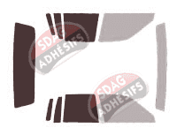 Gabarit vitrage - kit 3/4 arrière - Lincoln Town Car (2) Berline 4 portes (1990 - 1994)