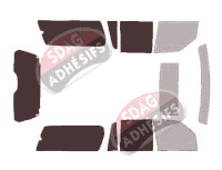 Gabarit vitrage - kit 3/4 arrière - Lincoln Navigator (3) Long 5 portes (2007 - 2017)