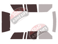 Gabarit vitrage - kit 3/4 arrière - Oldsmobile Bravada 5 portes (1983 - 1994)