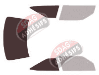 Gabarit vitrage - kit 3/4 arrière - Oldsmobile Cutlass (5) Supreme Coupé 2 portes (1990 - 1997)