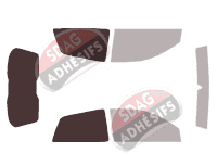 Gabarit vitrage - kit 3/4 arrière - Fiat Bravo 3 portes (1995 - 2002)