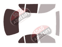 Gabarit vitrage - kit 3/4 arrière - Oldsmobile Intrigue Berline 4 portes (1997 - 2002)