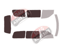 Gabarit vitrage - kit 3/4 arrière - Oldsmobile Silhouette (2) Long 5 portes (1997 - 2004)