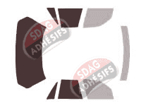 Gabarit vitrage - kit 3/4 arrière - Oldsmobile Cutlass (5) Supreme Berline 4 portes (1982 - 1997)
