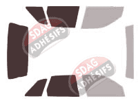 Gabarit vitrage - kit 3/4 arrière - Seat Ibiza (2) 5 portes (1993 - 1999)