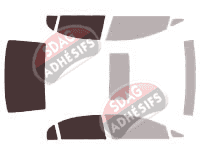 Gabarit vitrage - kit 3/4 arrière - Acura CSX 5 portes (2006 - 2012)
