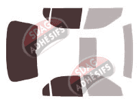 Gabarit vitrage - kit 3/4 arrière - Acura EL Berline 4 portes (1997 - 2000)