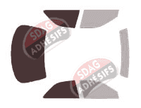 Gabarit vitrage - kit 3/4 arrière - Acura Integra (3) Berline 4 portes (1994 - 2001)