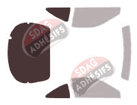 Gabarit vitrage - kit 3/4 arrière - Acura Integra (3) Coupé 2 portes (1994 - 2001)