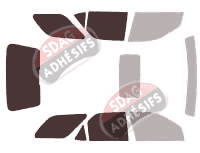 Gabarit vitrage - kit 3/4 arrière - Acura MDX (1) 5 portes (2000 - 2006)