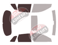 Gabarit vitrage - kit 3/4 arrière - Acura RDX (1) 5 portes (2007 - 2012)