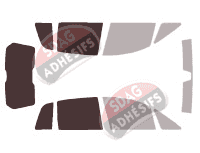 Gabarit vitrage - kit 3/4 arrière - Fiat Idea 5 portes (2004 - 2012)