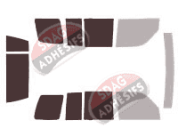 Gabarit vitrage - kit 3/4 arrière - Acura SLX 5 portes (1995 - 1999)