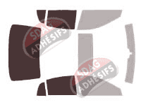 Gabarit vitrage - kit 3/4 arrière - Acura TL (3) Berline 4 portes (2004 - 2008)