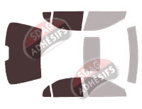 Gabarit vitrage - kit 3/4 arrière - Acura TL (2) Berline 4 portes (1999 - 2003)