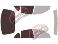 Gabarit vitrage - kit 3/4 arrière - Pontiac Bonneville (10) Berline 4 portes (2000 - 2005)