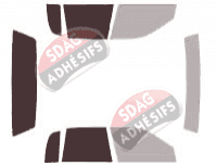 Gabarit vitrage - kit 3/4 arrière - Pontiac Grand Am (3) Berline 4 portes (1985 - 1991)